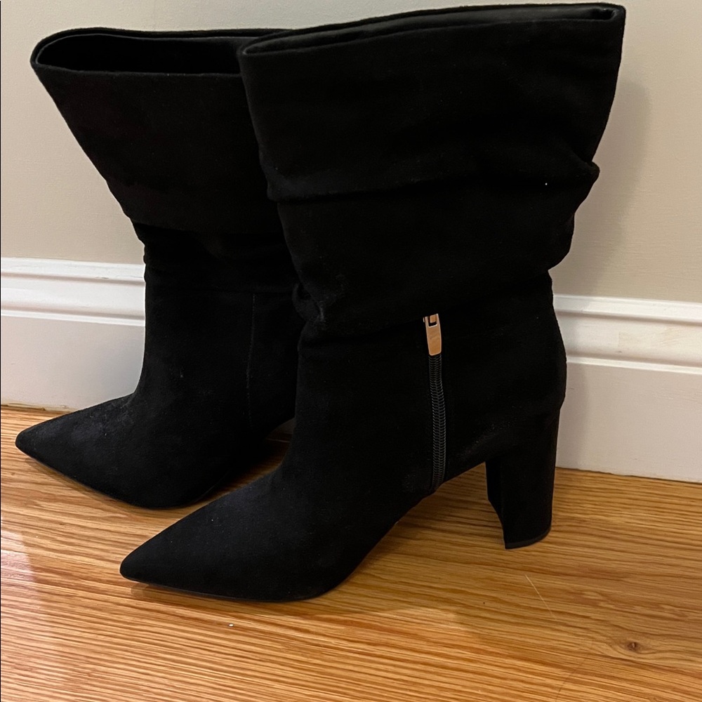 Nine West Black Suede calf High Boots